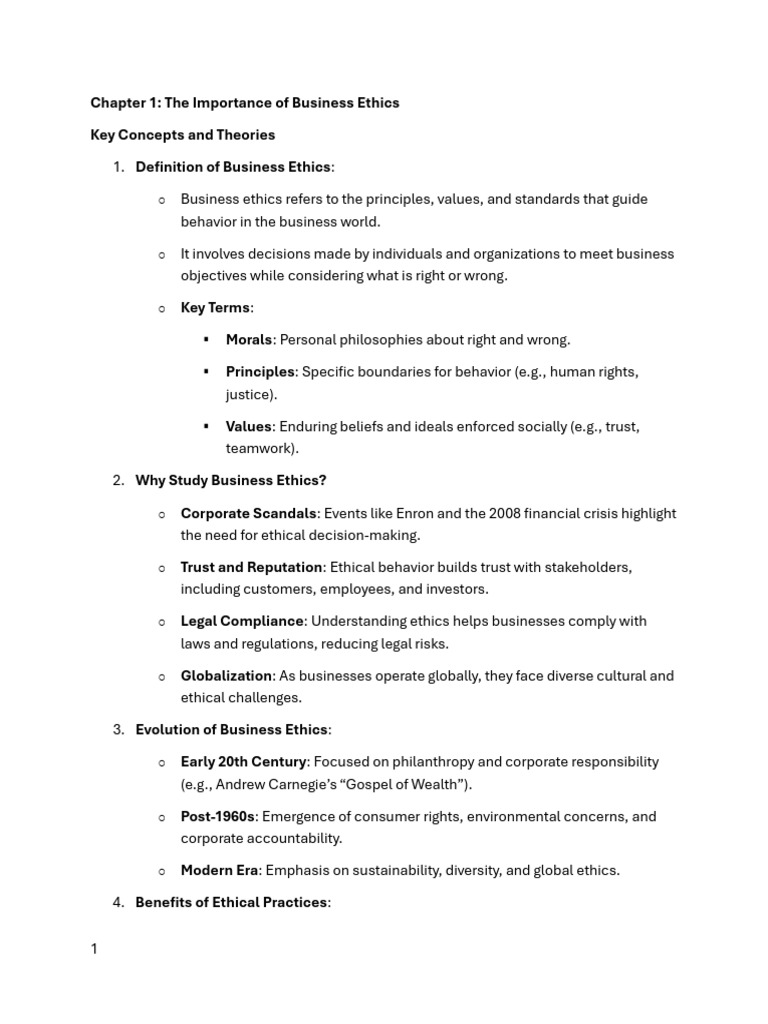 Business Ethics: Key Concepts Explained | PDF | Business Ethics | Justice