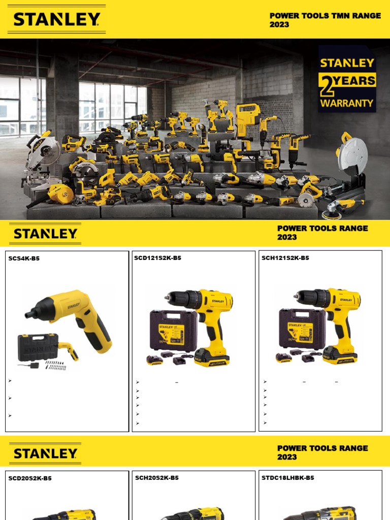 2023 Power Tools Range Overview | PDF | Drill | Grinding (Abrasive Cutting)