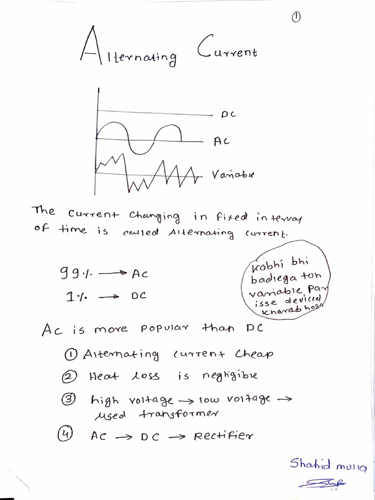 Alternating Current STD 12 | PDF
