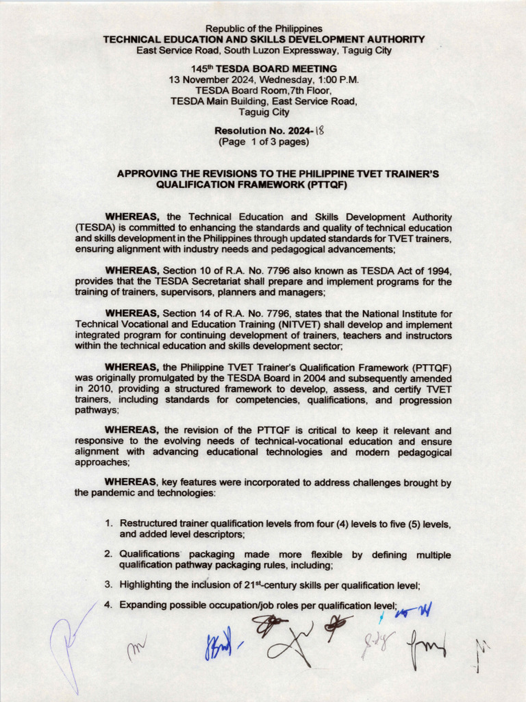Philippine TVET Trainer Framework 2024 | PDF | Vocational Education ...