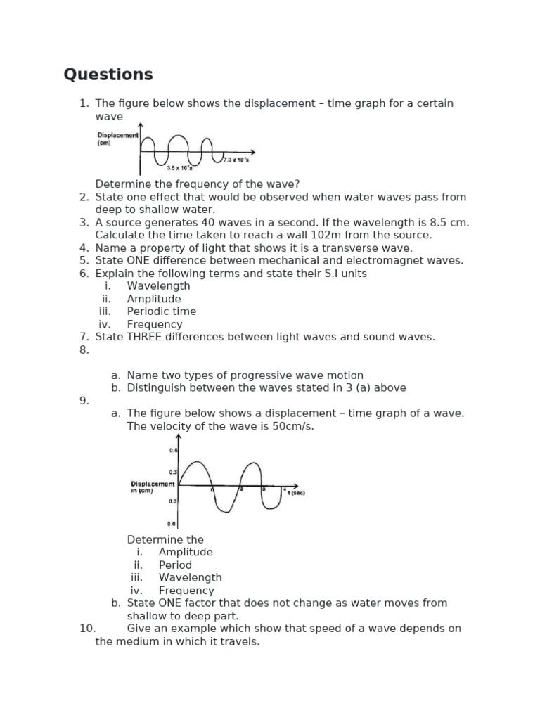 Waves | PDF | Waves | Frequency