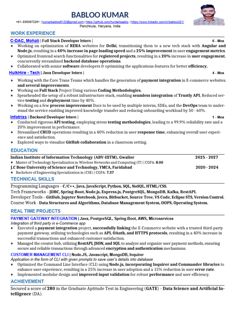 Full Stack Developer Resume Summary | PDF | Postgre Sql | Command Line ...