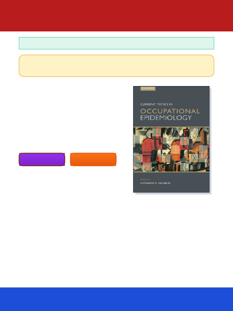 Current Topics in Occupational Epidemiology 1st Edition Katherine ...
