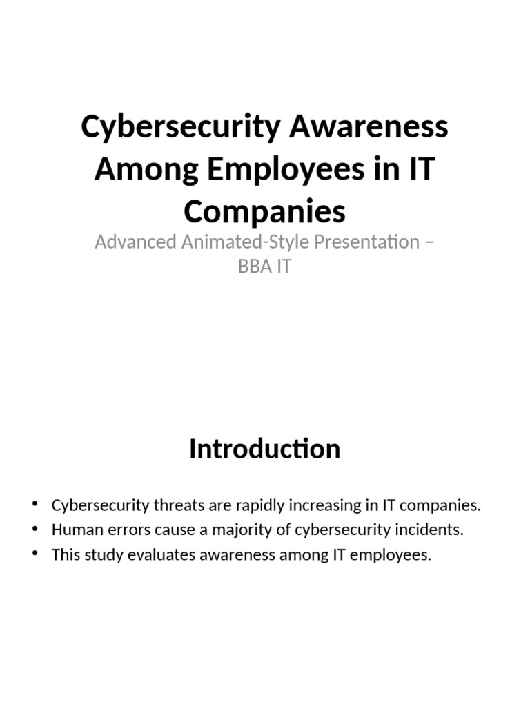 Advanced Cybersecurity Awareness Presentation v2 | PDF