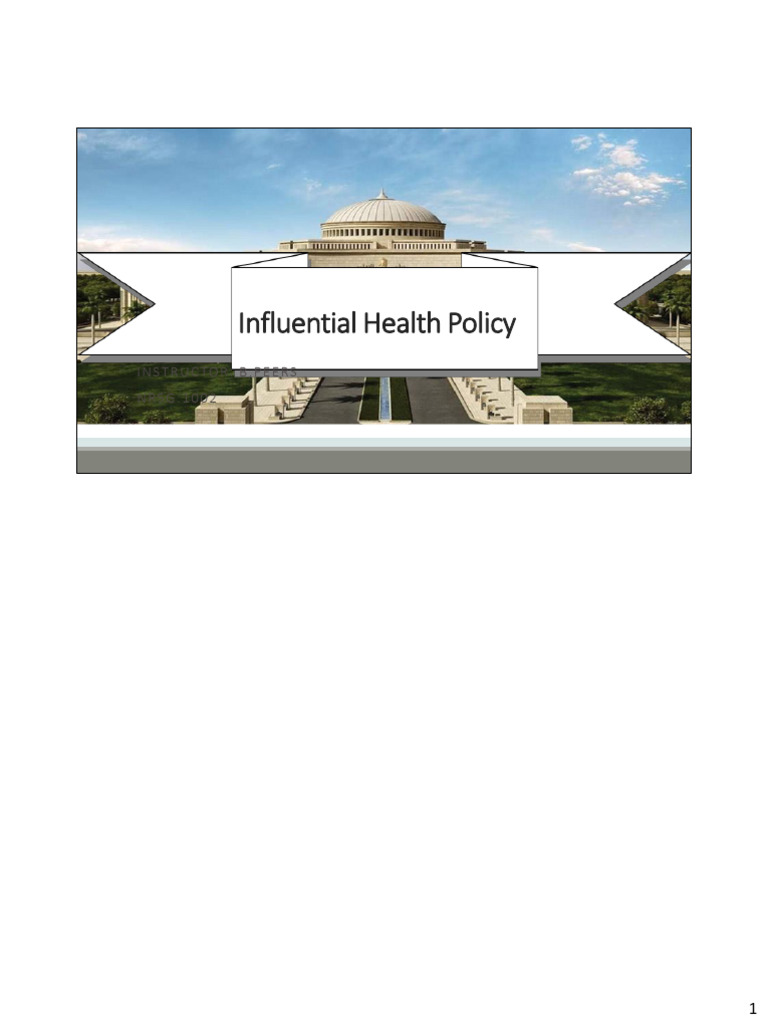 Evolution of Health Policy Approaches | PDF | Health Promotion ...