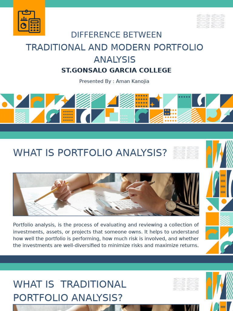 Traditional vs Modern Portfolio Analysis | PDF | Modern Portfolio ...
