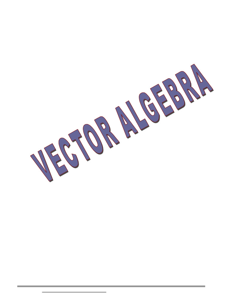XII Maths Vector Algebra Formula | PDF | Euclidean Vector | Norm ...