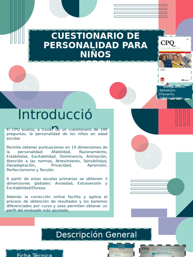Cuestionario de Personalidad Infantil CPQ | PDF | Inteligencia ...