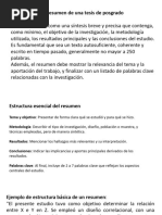Guía para Redactar un Resumen de Tesis | PDF