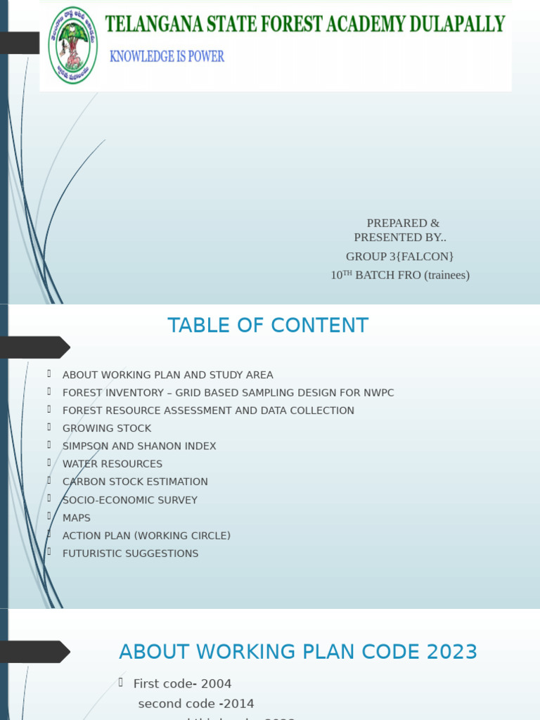Narsapur Forest Management Plan 2023 | PDF | Forests | Conservation Biology
