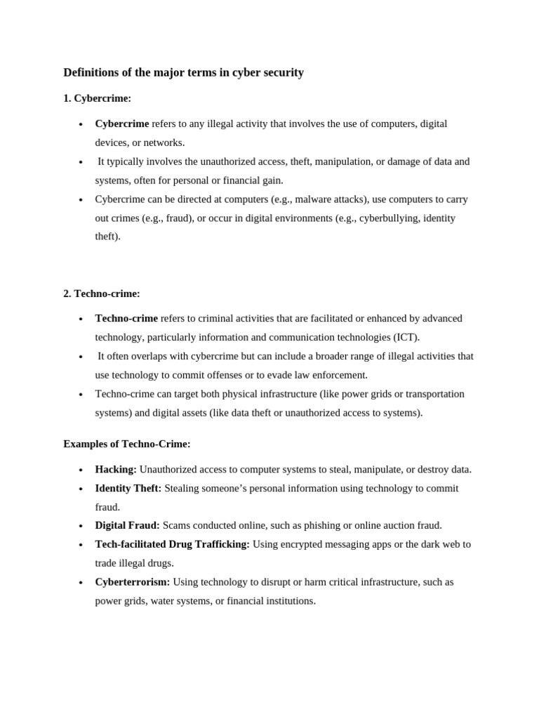 Key Cybersecurity Terms Explained | PDF | Security | Computer Security