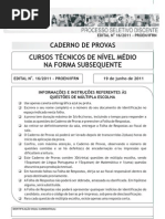 Prova Subsequente 2011 Gabaritada