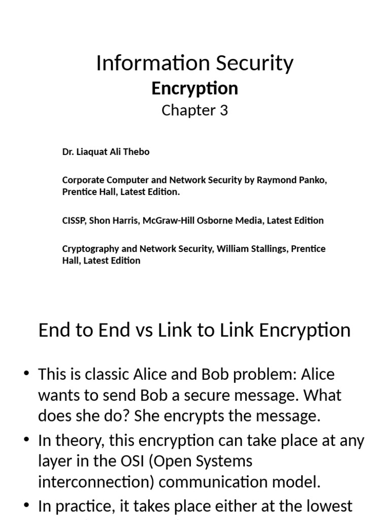 End-to-End vs Link Encryption Explained | PDF | Computer Network ...