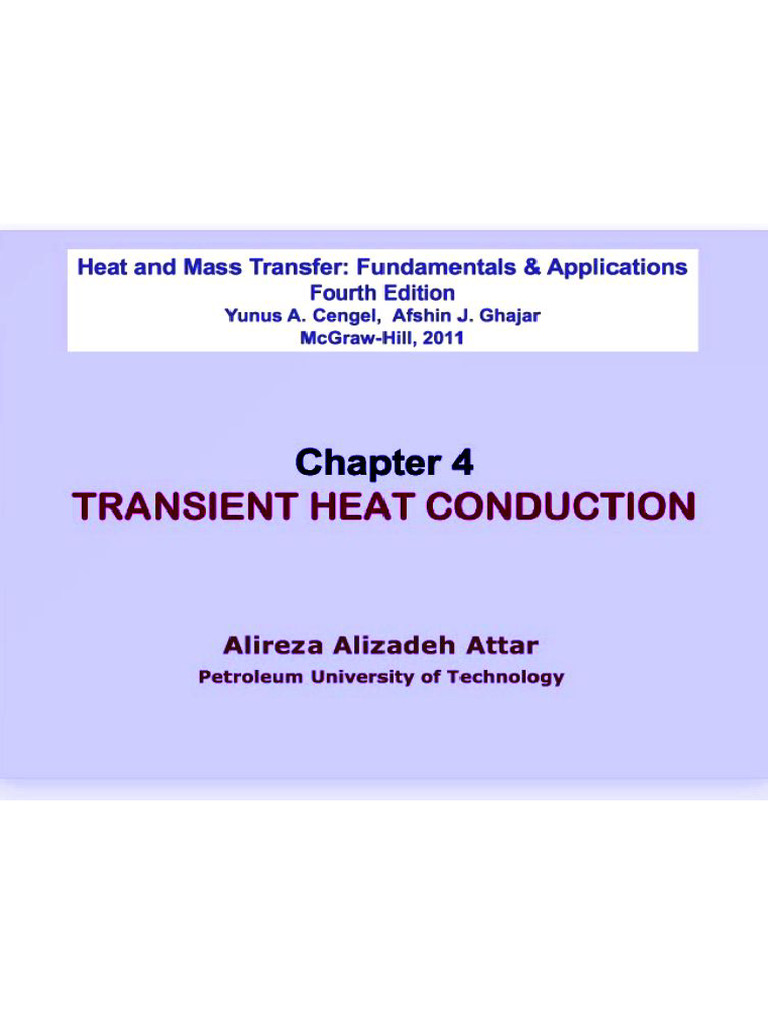 Ch4. Transient Heat Conduction | PDF
