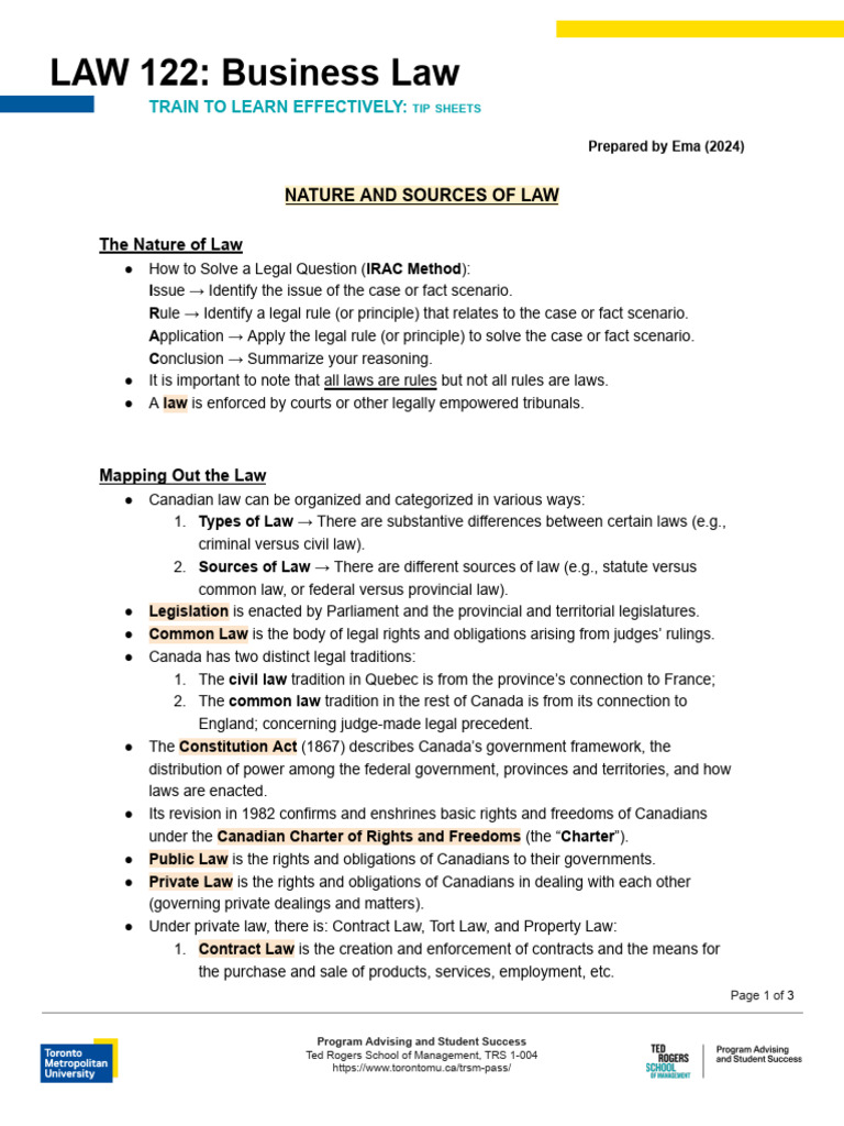 LAW 122 Overview - Nature and Sources of Law | PDF | Common Law | Court ...