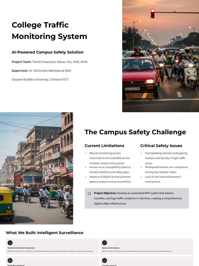 AI Traffic Monitoring for Campus Safety | PDF | Optical Character ...