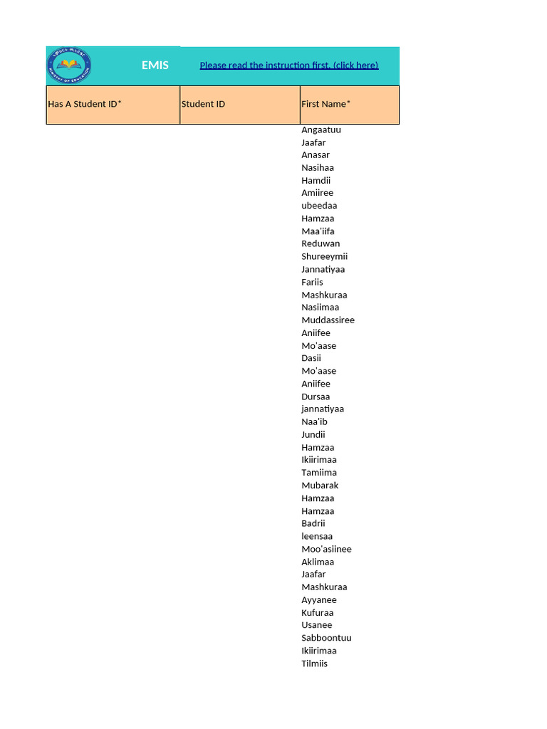 Student Data Collection Template | PDF | Social Institutions | Disability