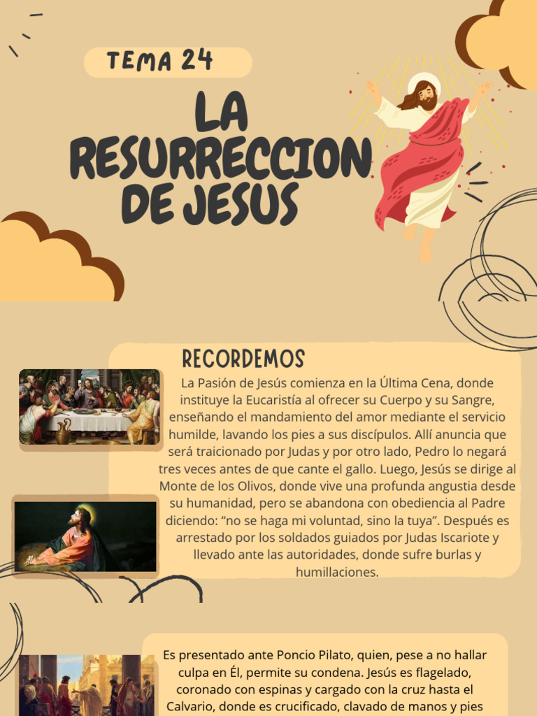 Resurrección y Ascensión de Jesús | PDF | La resurrección de Jesús | Jesús