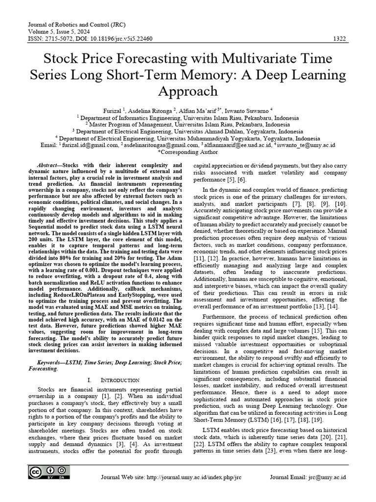 7. Stock Price Forecasting With Multivariate Time Series Long Short ...