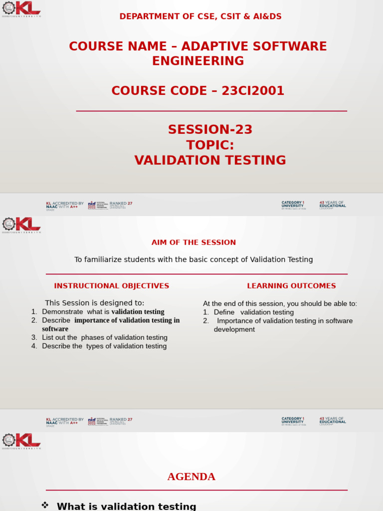 Understanding Validation Testing in Software | PDF | Verification And ...