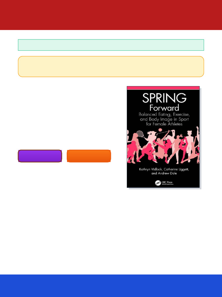SPRING Forward Balanced Eating Exercise and Body Image in Sport for ...