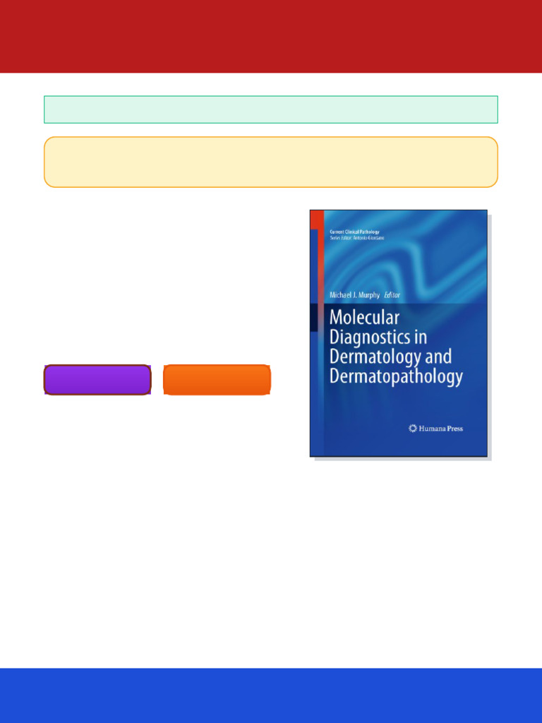 Molecular Diagnostics in Dermatology and Dermatopathology 1st Edition ...