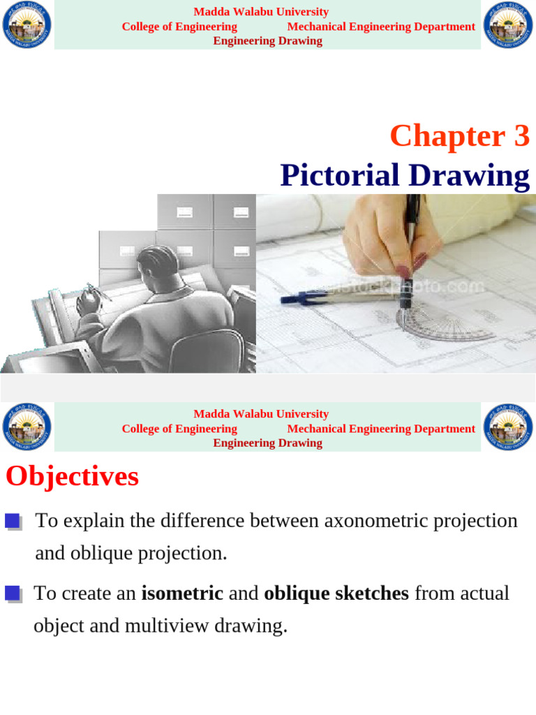 Pictorial Drawing Techniques Explained | PDF | Euclid | Technical Drawing