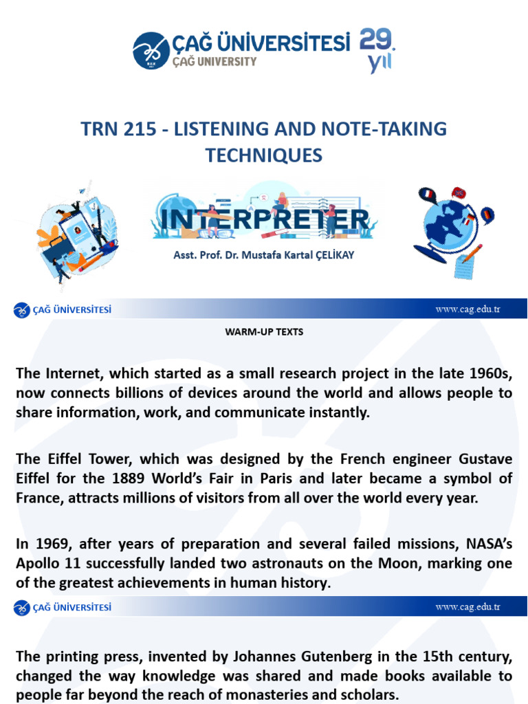 Note-Taking Techniques for Listening | PDF | Translations