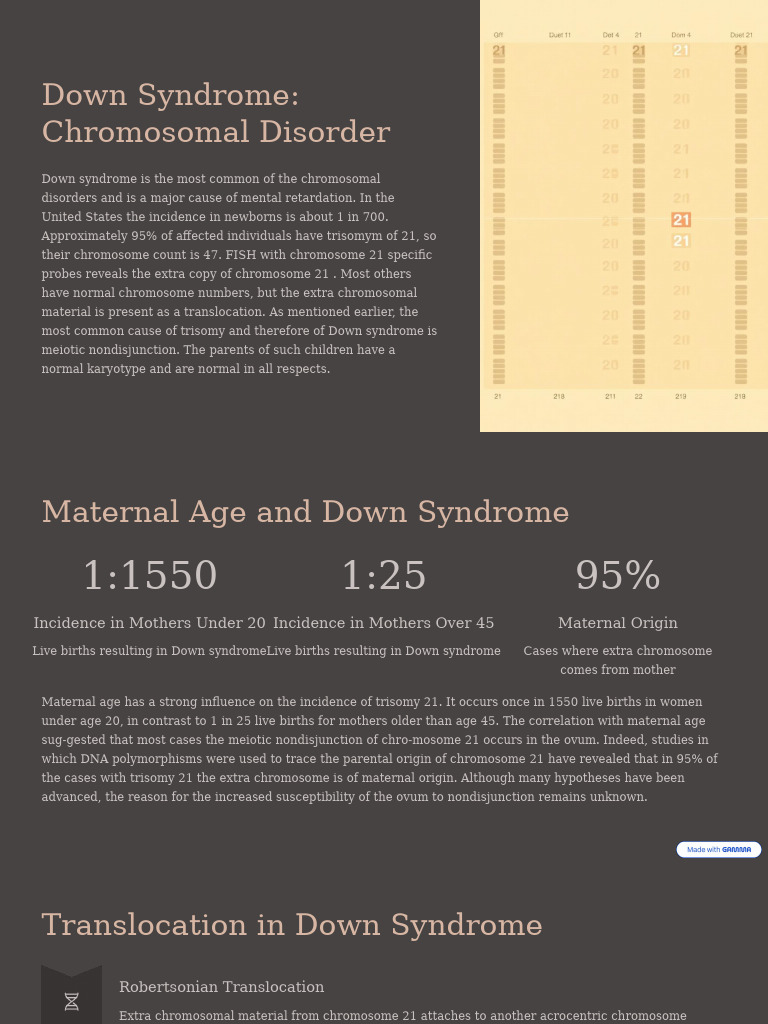 Down Syndrome Chromosomal Disorder (1) (1) | PDF | Down Syndrome ...