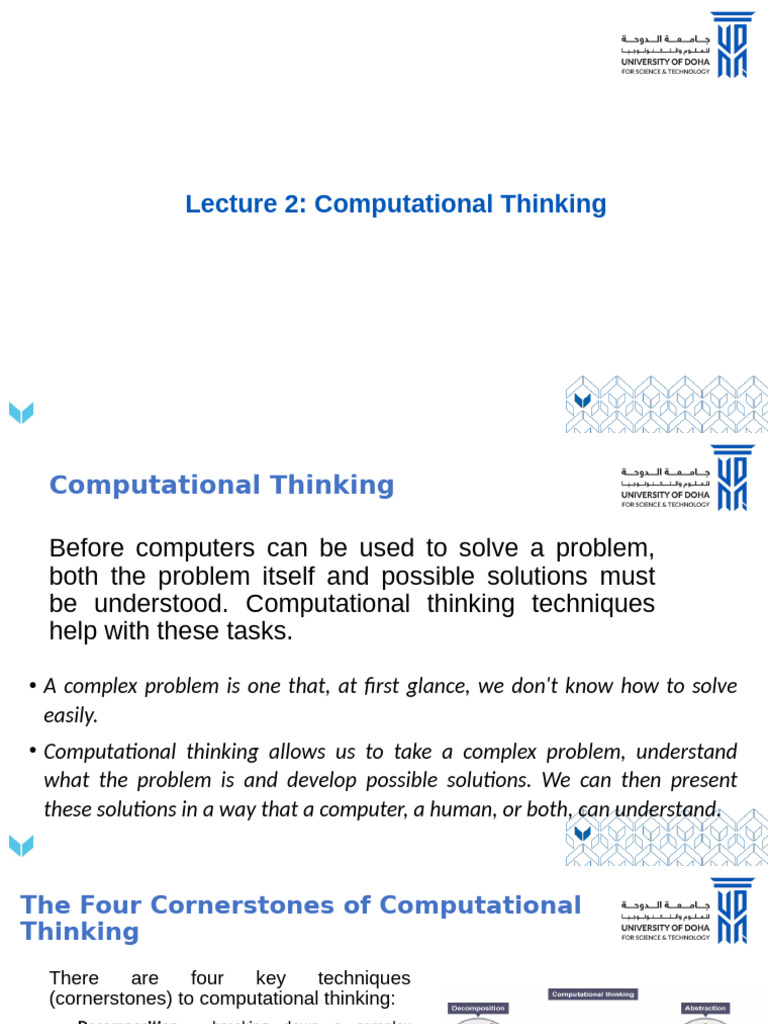 Understanding Computational Thinking Techniques | PDF | Algorithms ...