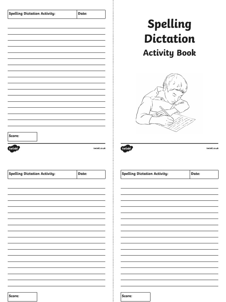 Spelling Dictation Activity Book | PDF