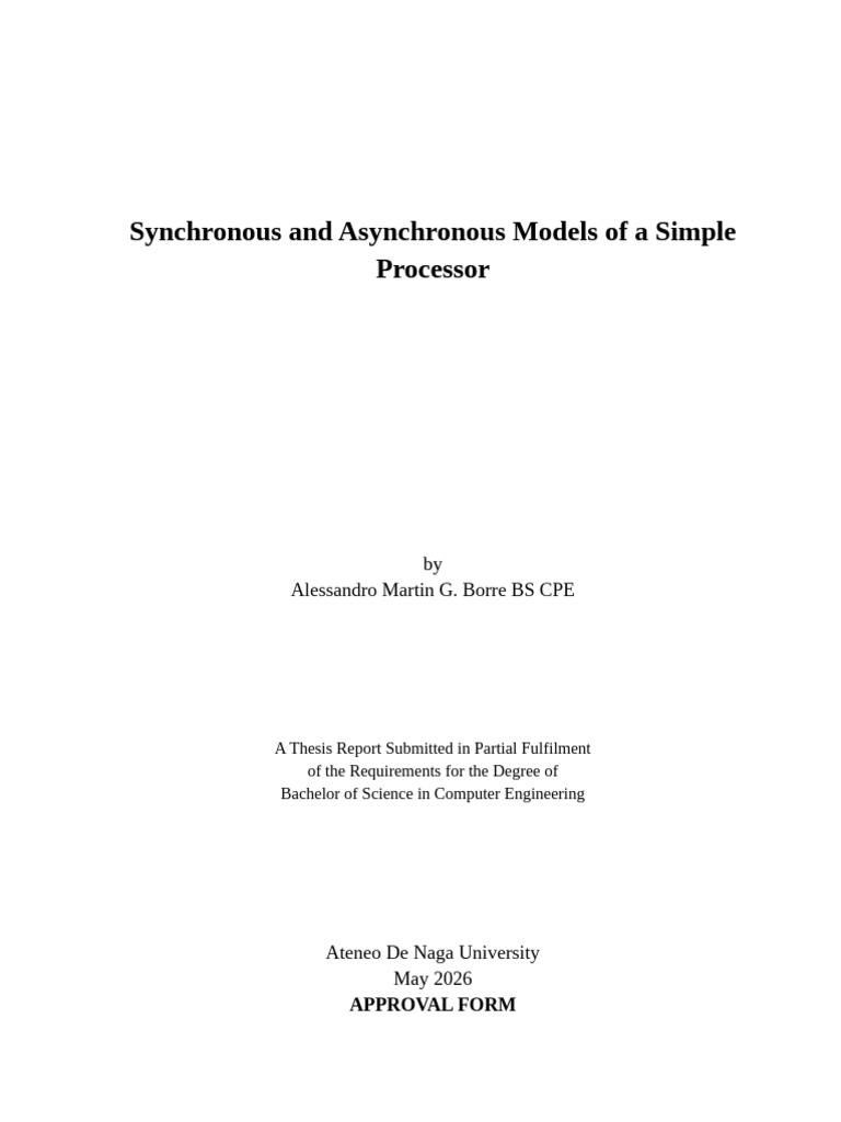 Synchronous vs. Asynchronous Processor Models | PDF