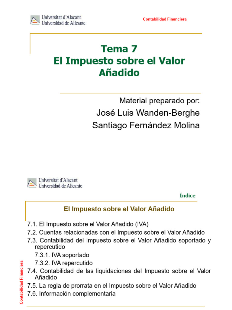 Contabilidad del IVA en Empresas | PDF | Impuesto al valor agregado ...