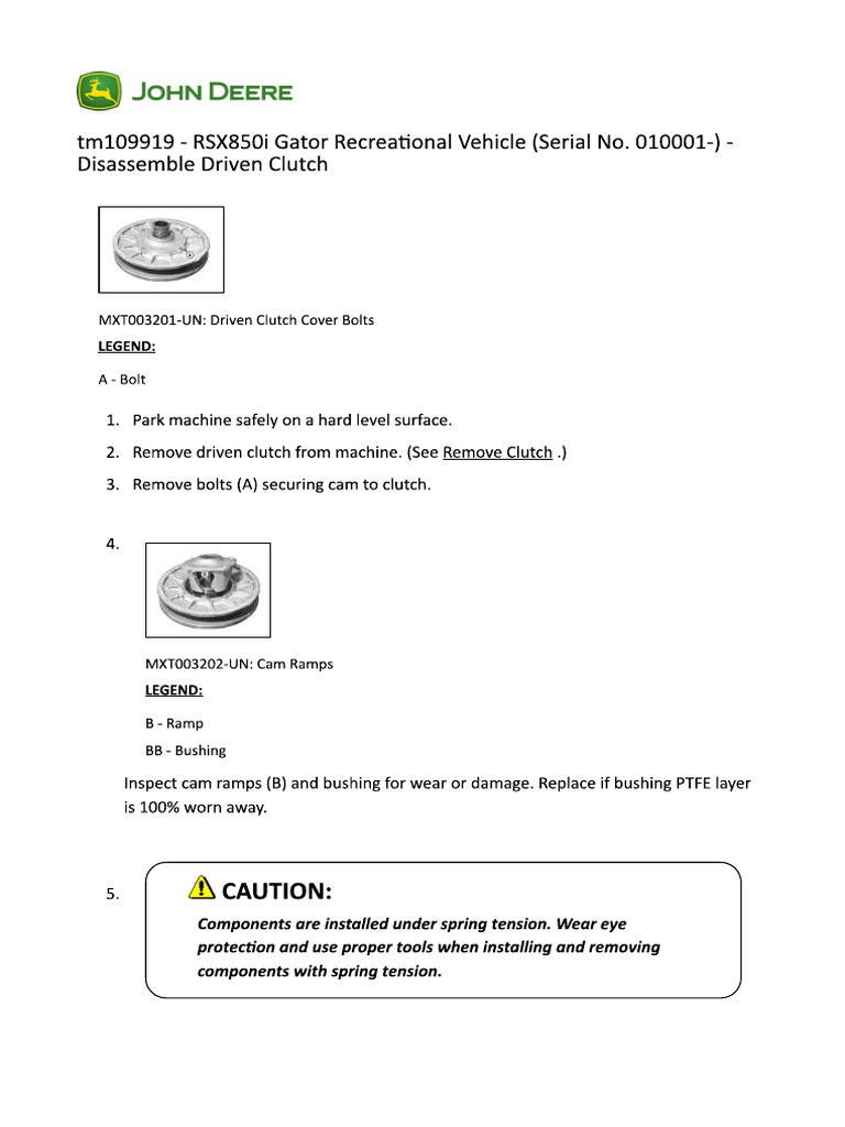 Disassemble Driven Clutch | PDF