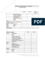 Budgeting Worksheet: Monthly Income