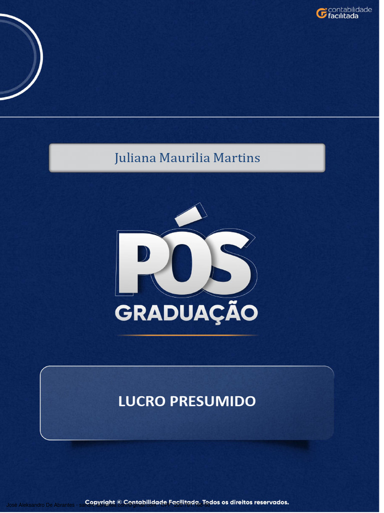 Livro Digital - Lucro Presumido | PDF | Impostos | Imposto de Renda