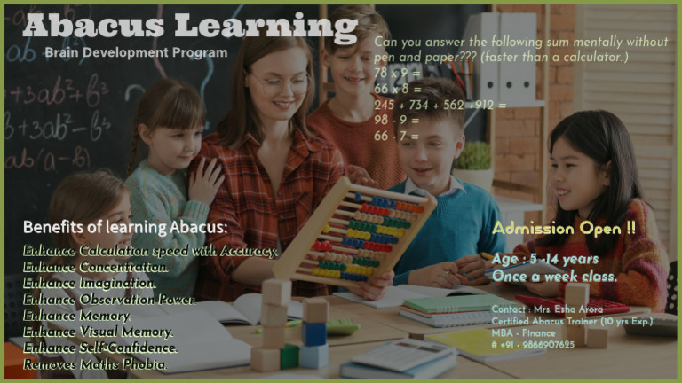 Abacus Classes for Kids Aged 5-14 | PDF
