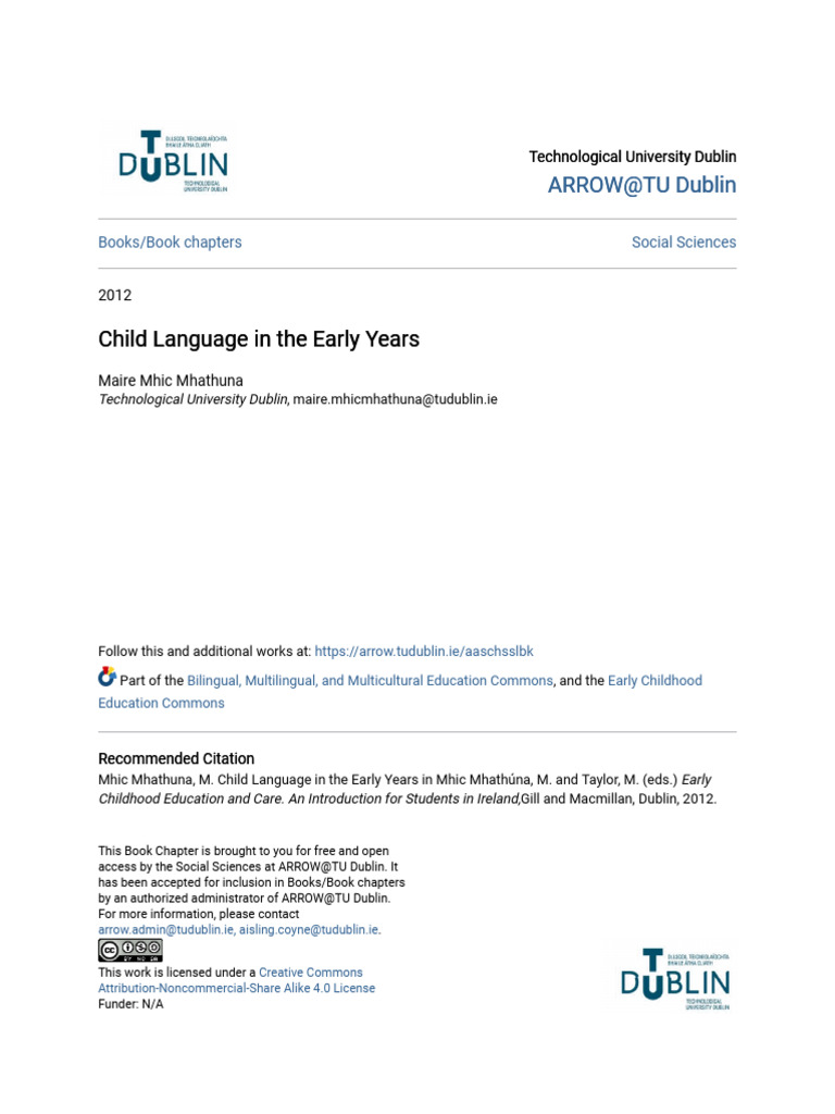 Child Language Acquisition in Early Years | PDF | Language Acquisition ...