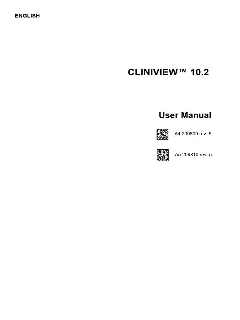 CLINIVIEW™ 10.2 User Manual | PDF | Imaging