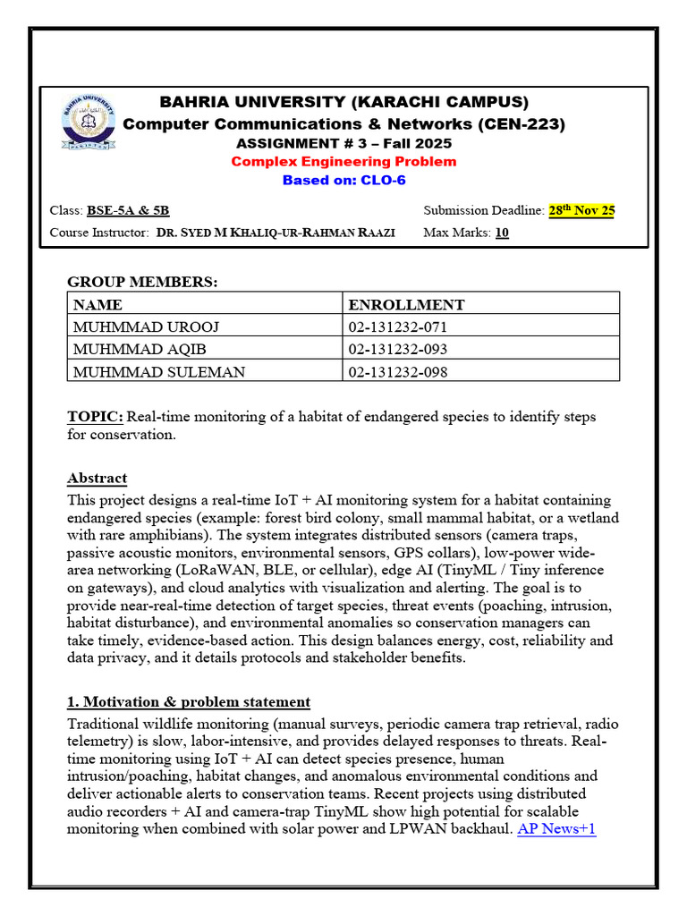 CCN ASS3 | PDF | Computer Network | Computer Science