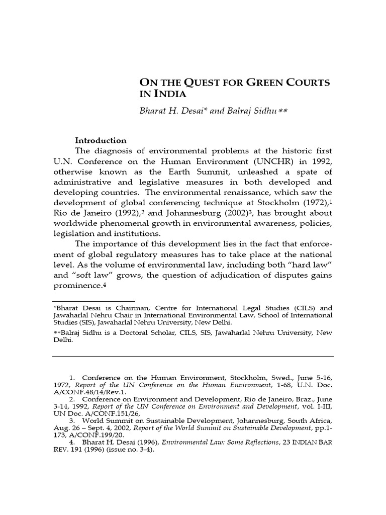 Green Courts in India: A Legal Perspective | PDF | International Law ...