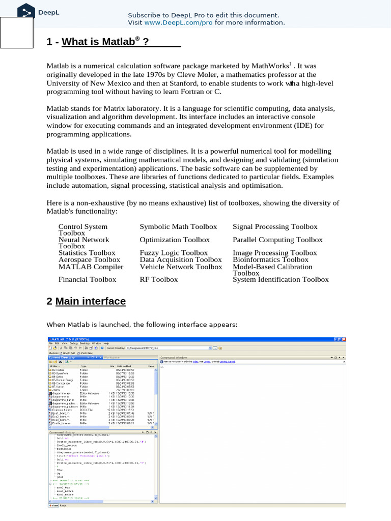 Introduction to Matlab Software | PDF | Matlab | Computer Engineering