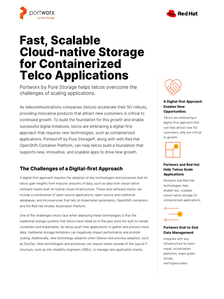 SB Portworx Telco Containers PDF 1703084892 | PDF | Cloud Computing ...