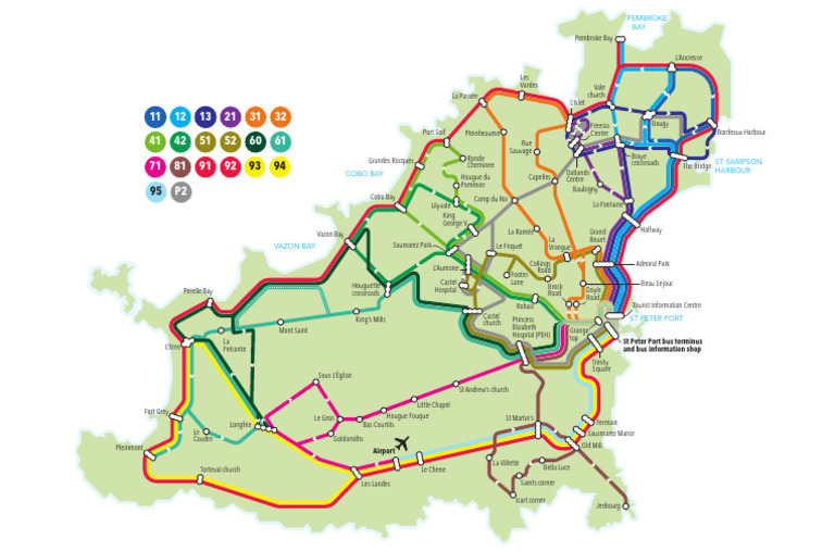 Guernsey Bus Routes and Stops Guide | PDF