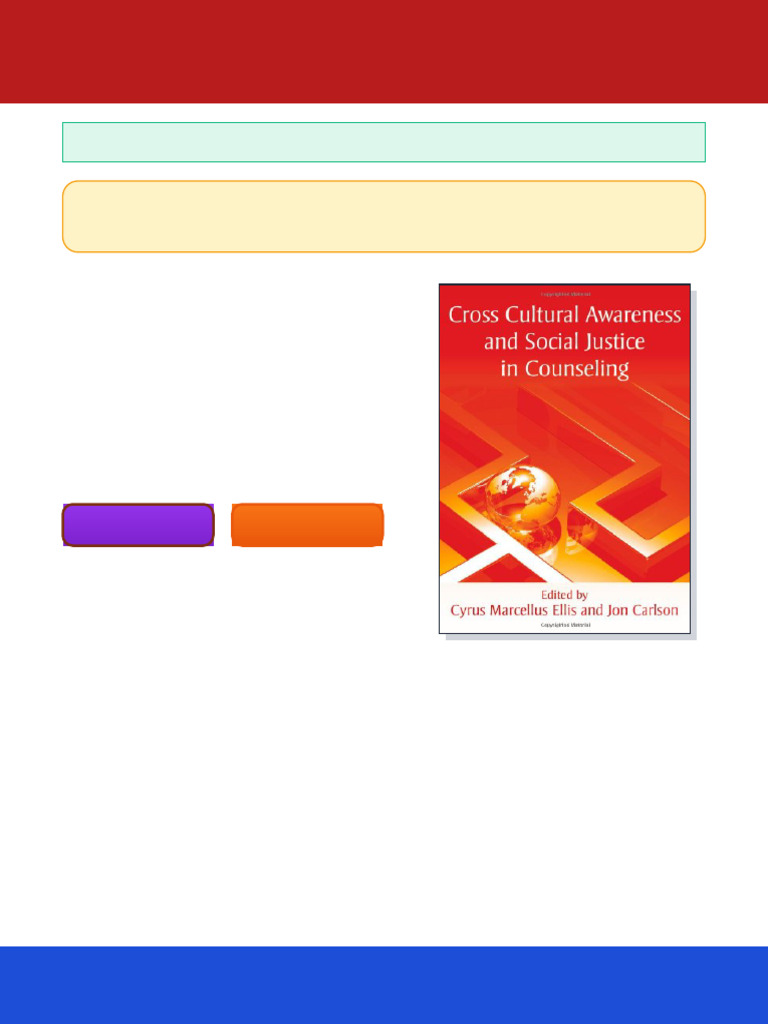 Cross Cultural Awareness and Social Justice in Counseling 1st Edition ...