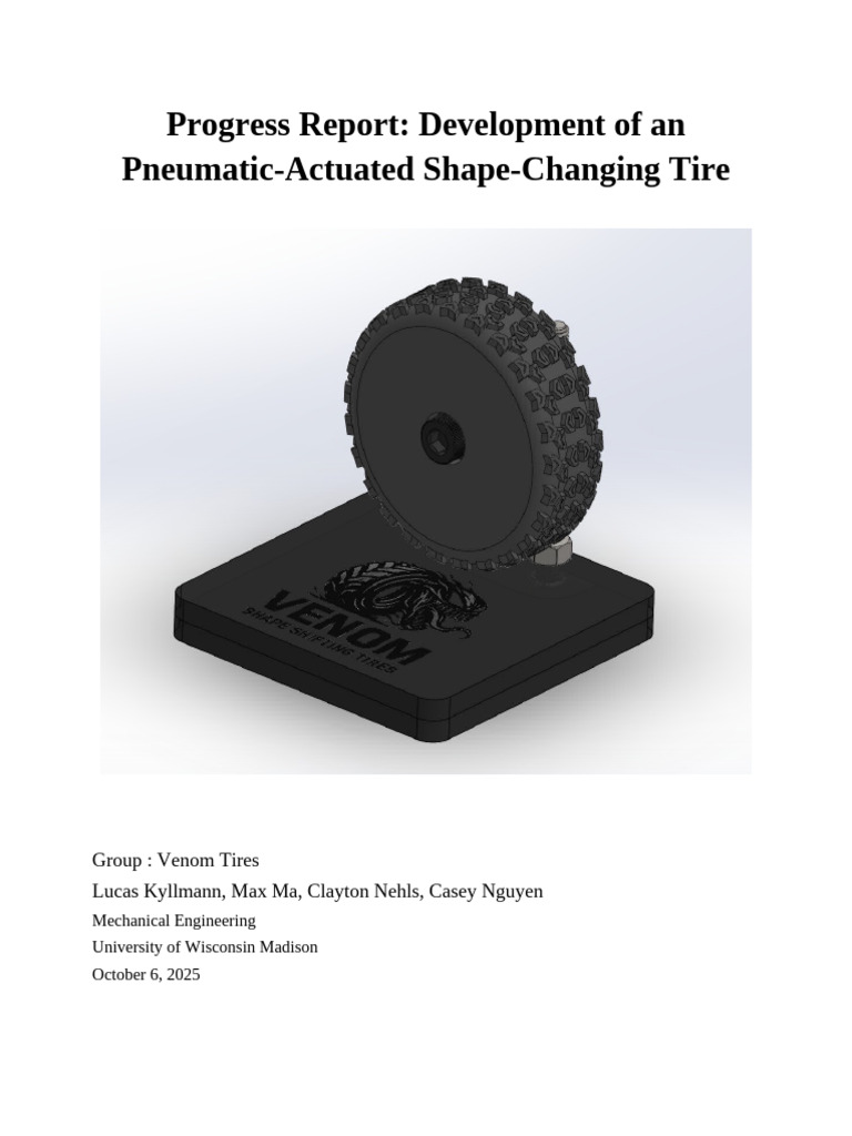 Shape-Changing Pneumatic Tire Development | PDF | Tire | Prototype