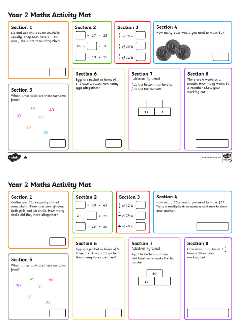 Year 2 Maths Summer 2 Mat 5 | PDF