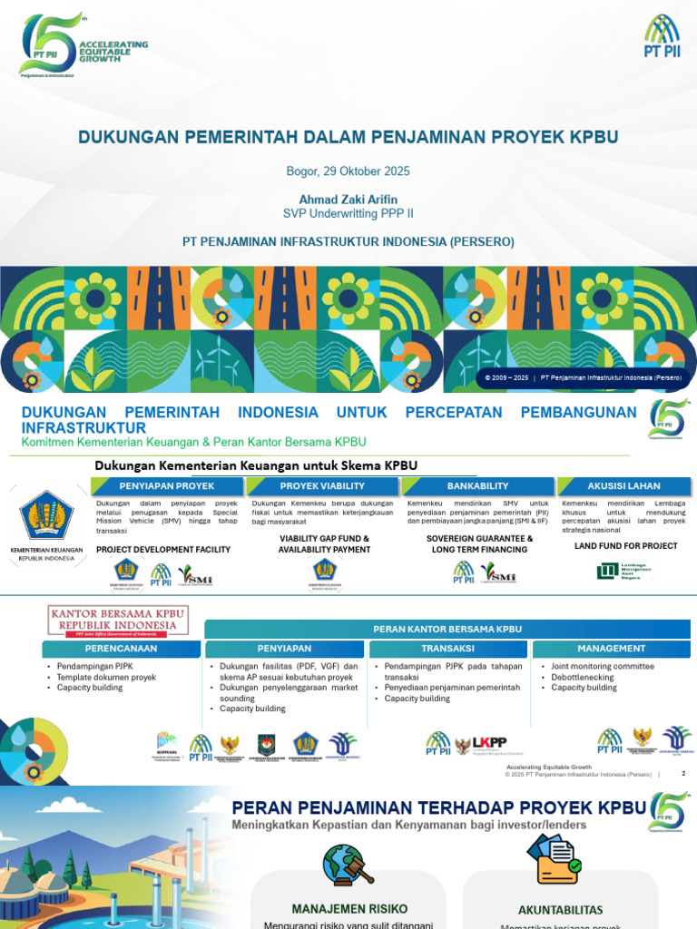 Dukungan Pemerintah untuk Proyek KPBU | PDF