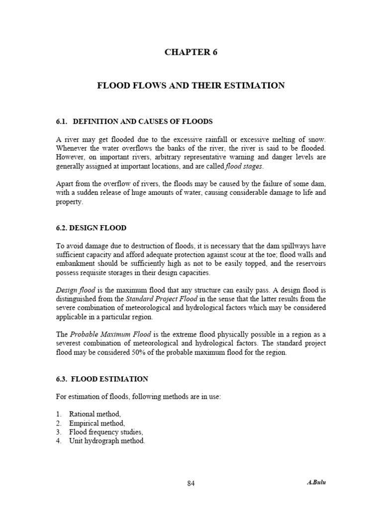 Flood Flow Estimation Techniques | PDF | Surface Runoff | Flood