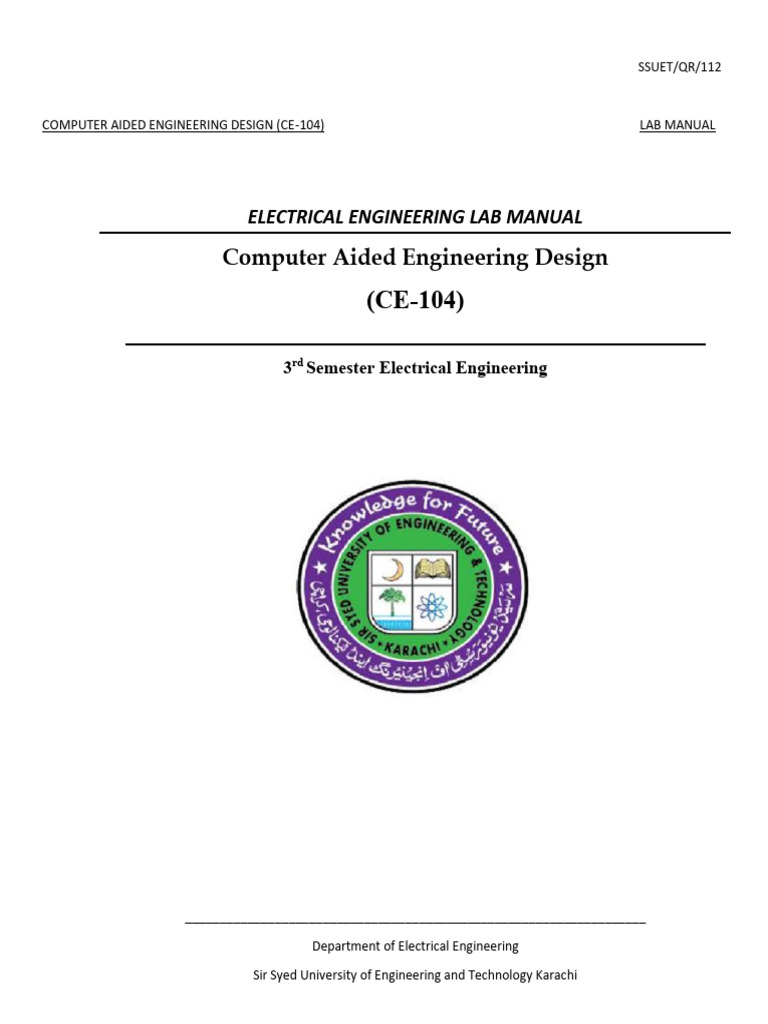 Electrical Engineering AutoCAD Lab Manual | PDF | Circle | Cartesian ...